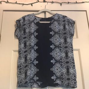 Blue paisley top